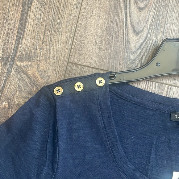 Talbots navy short sleeve Medium NWT - Picture 3 of 7